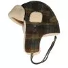 Bomber Cap Wool Check Green Trapper - Stetson