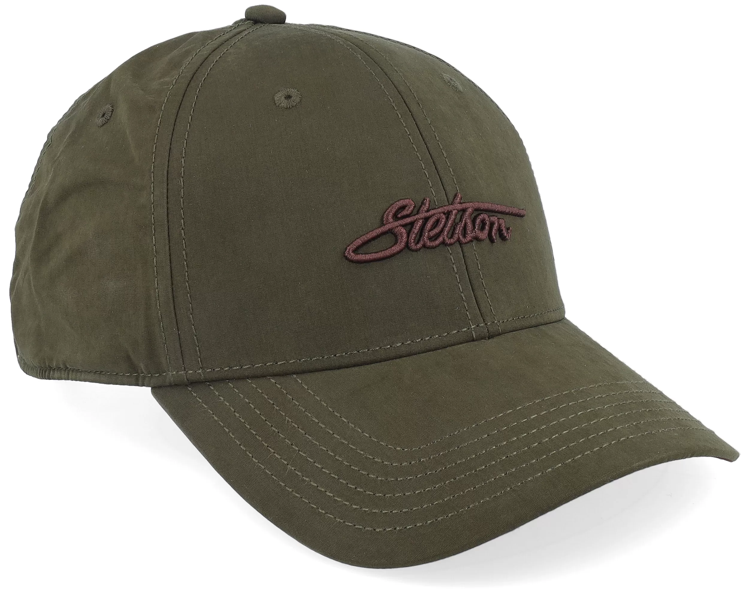 Baseball Cap Waxed Cotton Dark Green Adjustable - Stetson 2 Baseball Cap Waxed Cotton Dark Green Adjustable - Stetson - Image 2