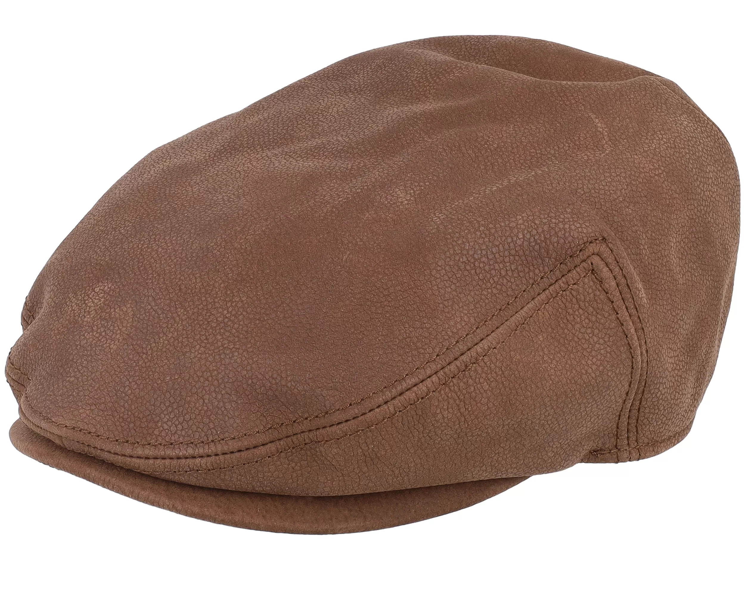 Kent Calf Leather Brown Flat Cap - Stetson 1 Kent Calf Leather Brown Flat Cap - Stetson