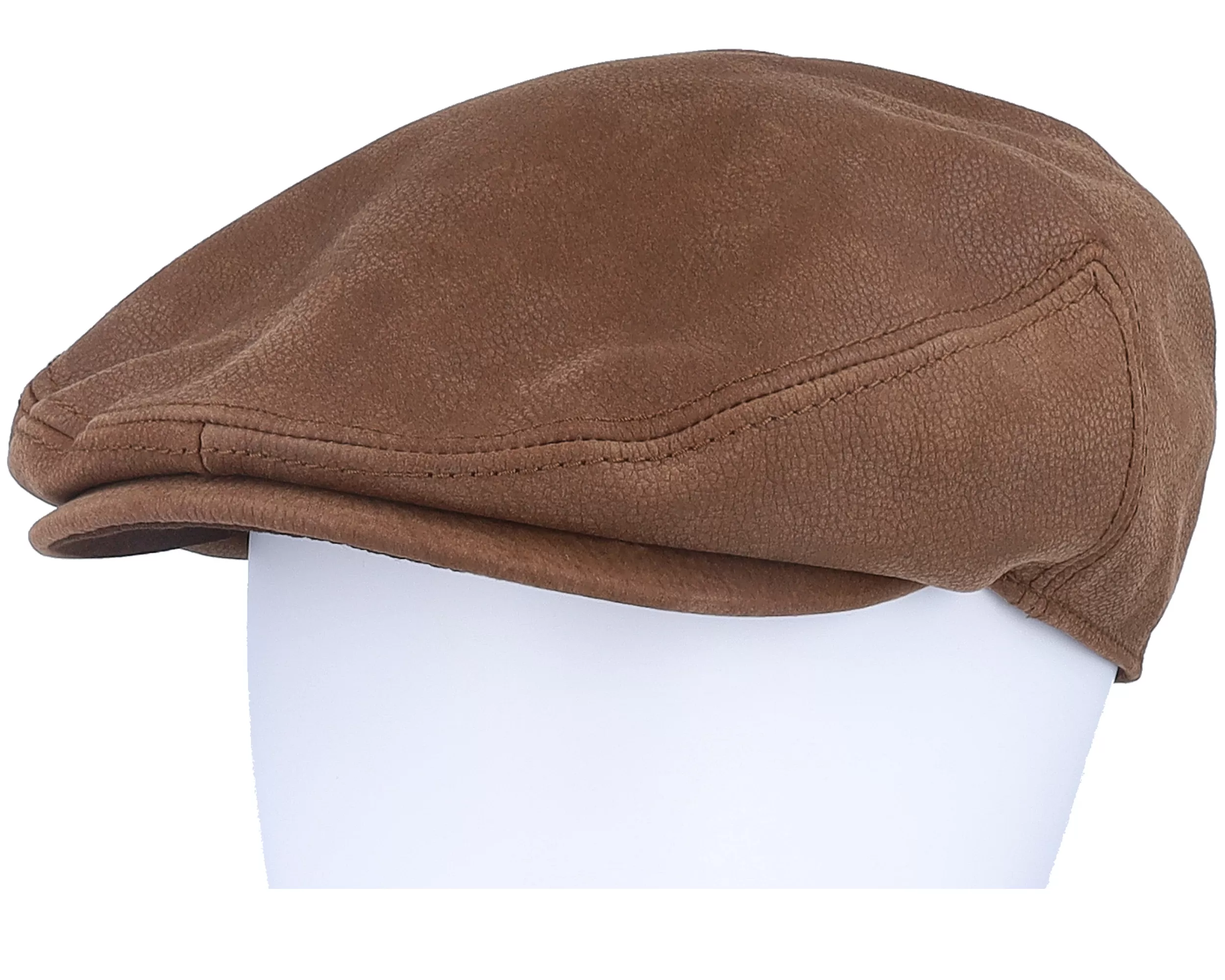 Kent Calf Leather Brown Flat Cap - Stetson 5 Kent Calf Leather Brown Flat Cap - Stetson - Image 5