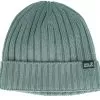 Stormlock Rip Knit Cap Hedge Green Cuff - Jack Wolfskin