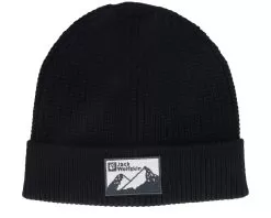 Edo Badge Beanie Black Cuff - Jack Wolfskin