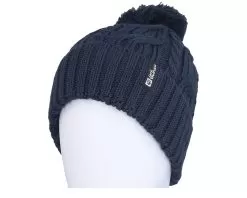Beanie Night Blue Pom - Jack Wolfskin -Fashion Hat Online 4064993862270 3