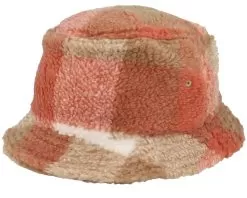 Whitesand/Toffee Sherpa Check Bucket - Yupoong
