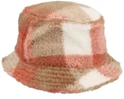 Whitesand/Toffee Sherpa Check Bucket - Yupoong -Fashion Hat Online 4065812030344 3