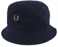 Pique Hat Navy/Darkcaramel Bucket - Fred Perry