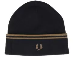 Tt Merino Wool Beanie Black/Shadedston Cuff - Fred Perry