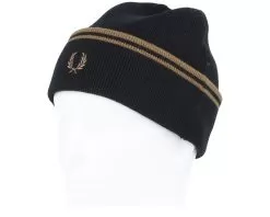 Tt Merino Wool Beanie Black/Shadedston Cuff - Fred Perry -Fashion Hat Online 5034606448299 3