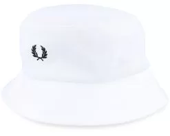 Pique Hat Snow White/Black Bucket - Fred Perry