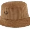 Chunky Corduroy Hat P96 Shaded Stone Bucket - Fred Perry