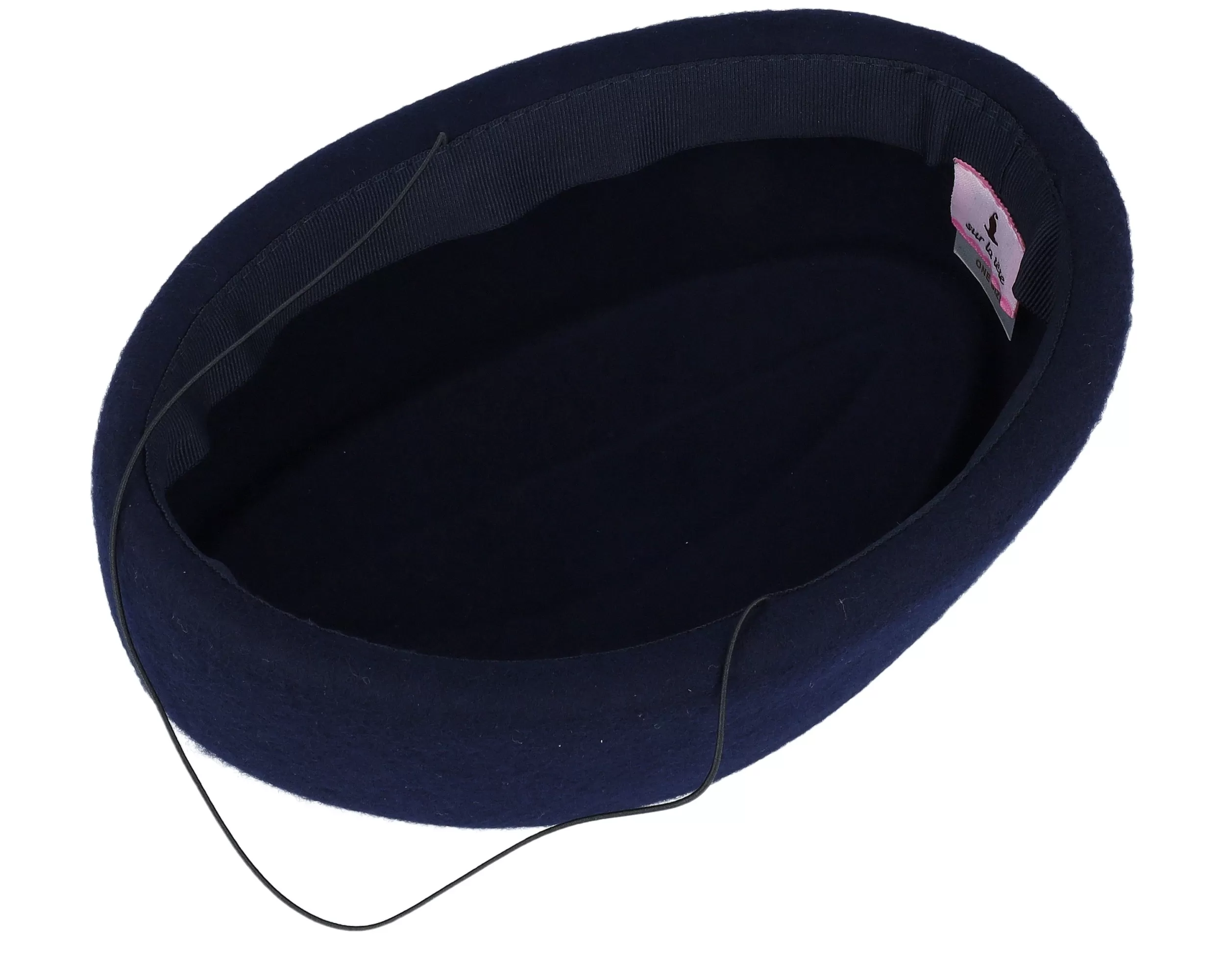 Womens Navy Blue Stewardess Pillbox Hat - Sur La Tête 5 Womens Navy Blue Stewardess Pillbox Hat - Sur La Tête - Image 5