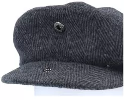 Herringbone Charcoal Flat Cap - Jaxon & James -Fashion Hat Online 5055303731392 6