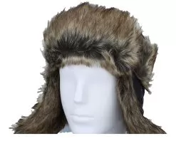 Washed Faux Leather Black Trapper - Jaxon & James -Fashion Hat Online 5055303731873 5