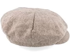 Herringbone Big Apple Cap Brown Flat Cap - Jaxon & James -Fashion Hat Online 5055303754186 3