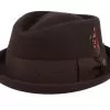 Crushable Diamond Crown Hat Brown Pork Pie - Jaxon & James