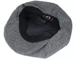 Herringbone Big Apple Grey Flat Cap - Jaxon & James -Fashion Hat Online 5055303799767 4