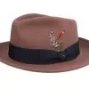 Crushable C-Crown Pecan Fedora - Jaxon & James