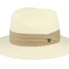 Toyo Safari Fedora With Khaki Band Ivory Straw Hat - Jaxon & James