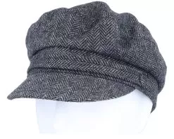 Herringbone Fiddler Charcoal Vega Cap - Jaxon & James 9 Herringbone Fiddler Charcoal Vega Cap - Jaxon & James -Fashion Hat Online 5055791817264 5