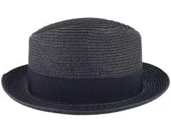 Pinch Crown Toyo Braided Trilby Black Straw Hat - Jaxon & James -Fashion Hat Online 5055791818667 3
