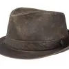Weathered Cotton Trilby Brown Trilby - Jaxon & James