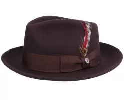 Crushable C-Crown Brown Fedora - Jaxon & James