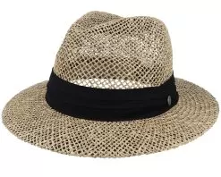 Seagrass Straw Safari Fedora Natural Straw Hat - Jaxon & James