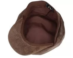 Leather Newsboy Brown Flat Cap - Jaxon & James -Fashion Hat Online 5055791897747 4