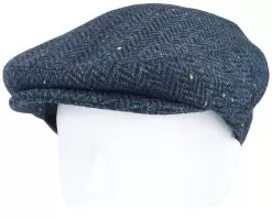 Brooklyn Flat Cap Navy Snap Cap - Jaxon & James -Fashion Hat Online 5055953279589 5