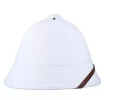 British White Pith Helmet - Village Hats -Fashion Hat Online 5056204410683 3