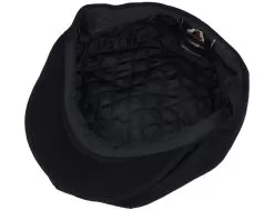 Pure Wool Harlem Newsboy Black Flat Cap - Jaxon & James -Fashion Hat Online 5056204413103 5