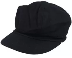 Wool Blend Baker Boy Cap Black Vega Cap - Sur La Tête