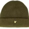 Chunky Beanie Olive Cuff - Lyle & Scott