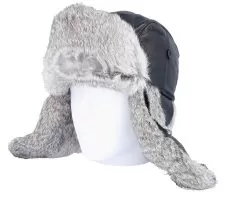 Leather Nl-fl/Rabbit Black/Greymel. Trapper - MJM Hats -Fashion Hat Online 5704637061346 3