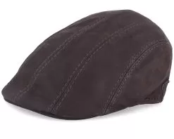 Maddy Nappa Wax Brown Flat Cap - MJM Hats