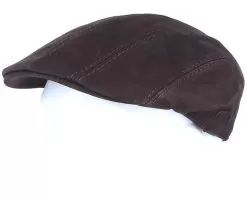 Maddy Nappa Wax Brown Flat Cap - MJM Hats -Fashion Hat Online 5704637411028 5