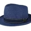 Barcelona Paper Navy Trilby - MJM Hats