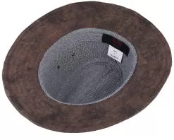 Haag Leather Brown Fedora - MJM Hats -Fashion Hat Online 5704637643627 4
