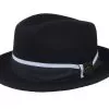 Alberto 100 % Wool Black Fedora - MJM Hats