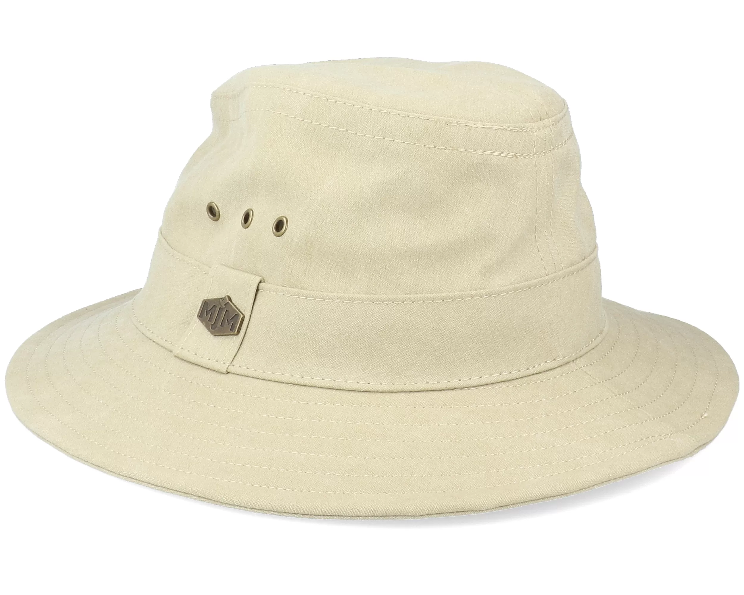 Assen Washed Cotton Beige Hat - MJM Hats 2 Assen Washed Cotton Beige Hat - MJM Hats - Image 2