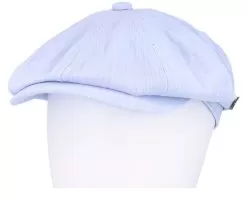 Slub Cotton Light Blue Flat Cap - MJM Hats -Fashion Hat Online 5704637847728 5