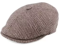 Rebel Eco Virgin Wool Brown Flat Cap - MJM Hats