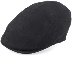Daffy 3 Cotton Pouch Black Flat Cap - MJM Hats