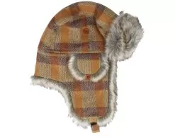 Jim Faux Fur Curry Check Trapper - MJM Hats