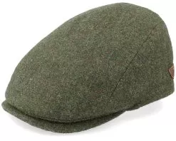 Bang Shetland Wool Green Flat Cap - MJM Hats