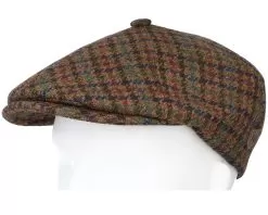 Rebel Virgin Wool Brown Check Flat Cap - MJM Hats -Fashion Hat Online 5704637903127 5