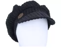 Sophie W Cotton Velvet Black Vega Cap - MJM Hats -Fashion Hat Online 5704637906012 5