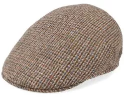 Country Harris Tweed Brown Flat Cap - MJM Hats