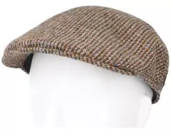 Country Harris Tweed Brown Flat Cap - MJM Hats -Fashion Hat Online 5704637907927 5