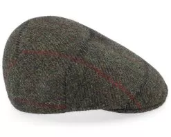 Country Harris Tweed Green Check Flatcap - MJM Hats -Fashion Hat Online 5704637908122 3